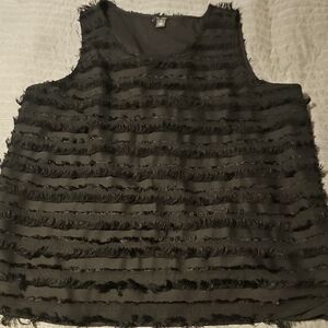 Halogen Black Textured Tank Top